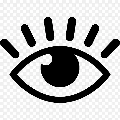 电脑图标-人眼皮肤-睫毛标志