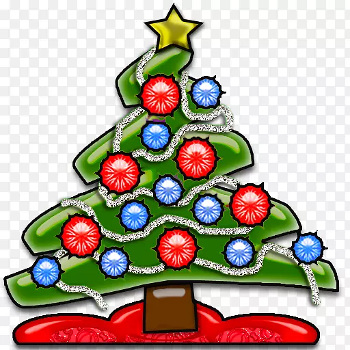 圣诞树，圣诞饰品，圣诞装饰品，剪贴画-圣诞节