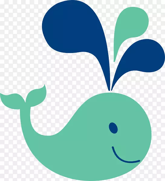 蓝鲸剪贴画-可爱的鲸鱼