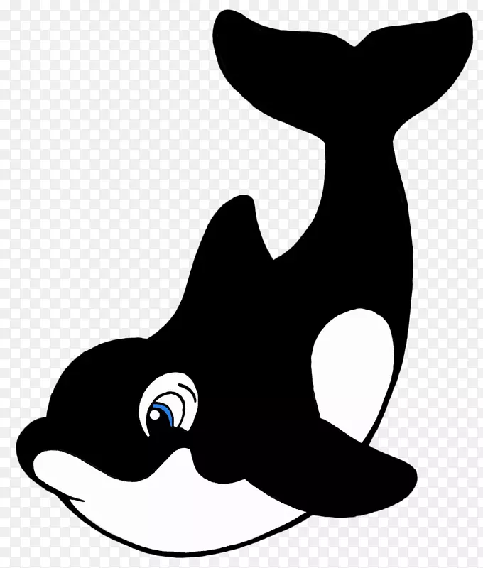 沙木虎鲸海洋世界剪贴画-卡通鲸