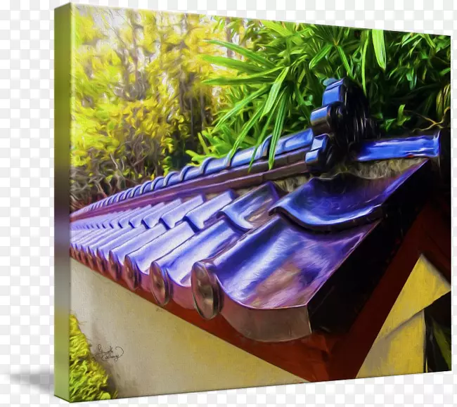 马约瑞尔花园马约瑞尔蓝钴蓝紫色紫罗兰-屋顶瓷砖