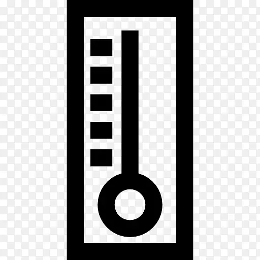 玻璃水银温度计计算机图标华氏温度计