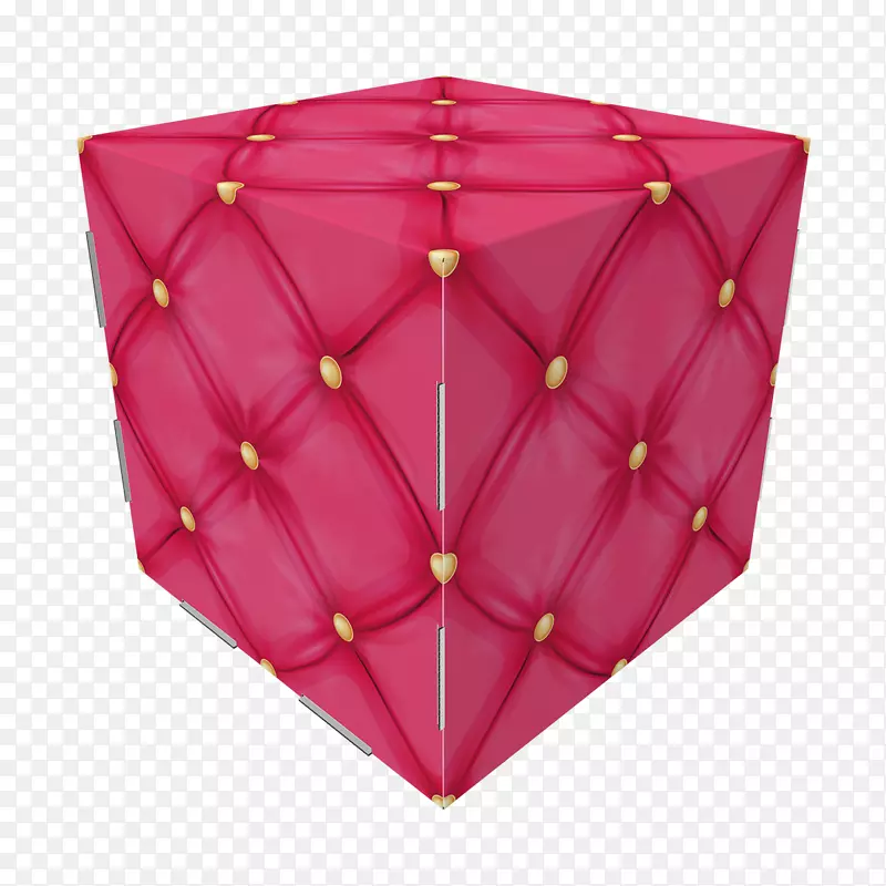 品红朱红粉红m立方体图案