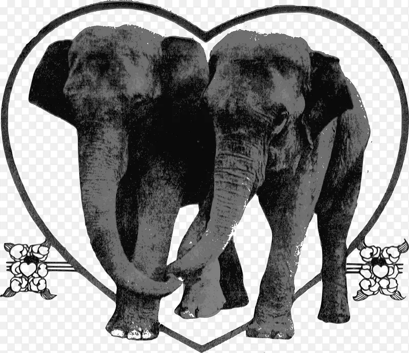 白象节剪贴画-情人标志