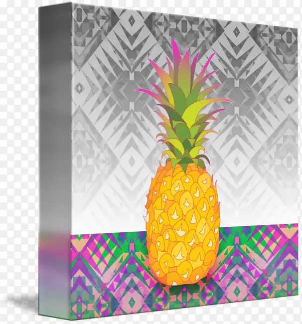 菠萝、帆布、印刷食品-菠萝边框