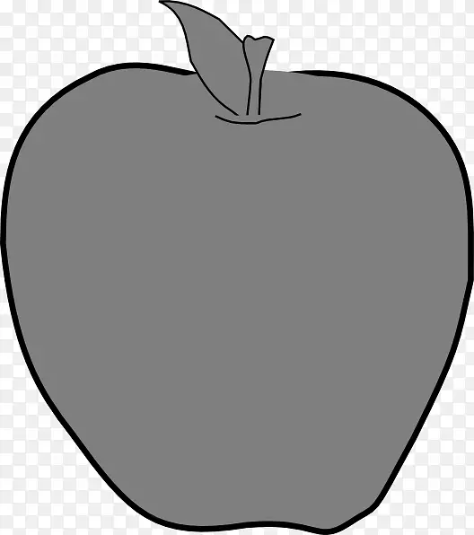 苹果剪贴画-灰色剪贴画