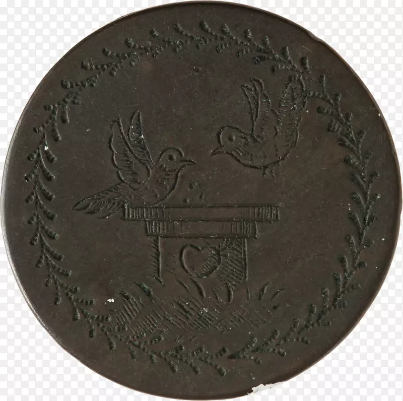铜牌铜制棕色-爱情的象征