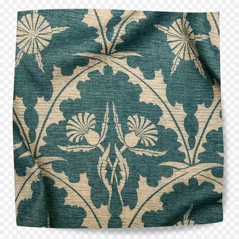 赫里兹地毯，亚麻布，蓝色，绿色，家用纺织品