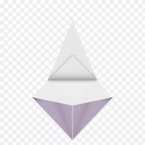 紫丁香三角折纸鹤