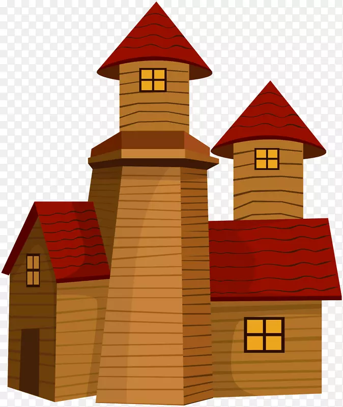 建筑剪贴画-粉红色城堡
