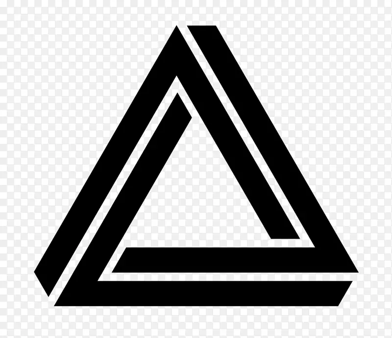 彭罗斯三角t恤标志.错觉