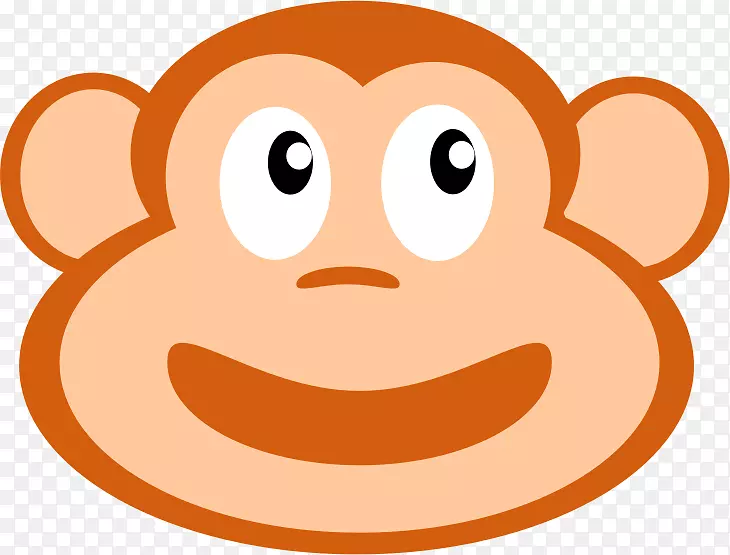 面部表情鼻子微笑卡通剪辑艺术猴子的剪贴画