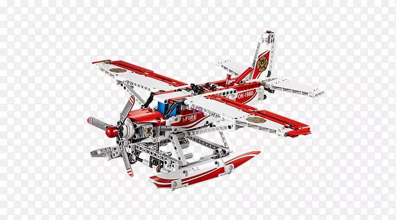 飞机乐高技术玩具空中消防技术