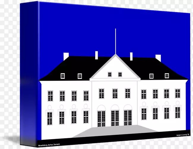 建筑Marselisborg宫房正面物业-复古宫殿相框
