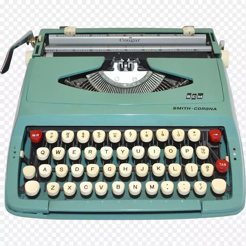 皇家打字机公司smith corona机器ibm电动打字机剪影模型