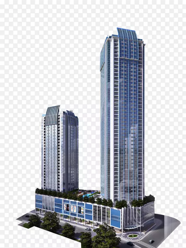 三套中央共管公寓-Megaworld公司房地产建筑-绿化带