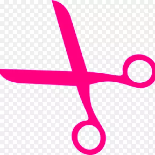 剪发剪梳剪刀艺术.粉红色头发