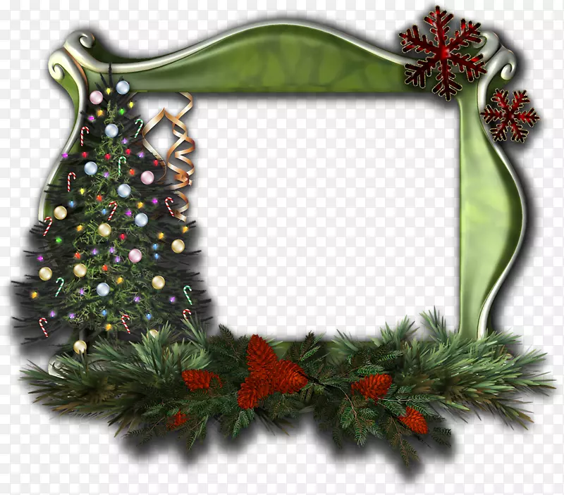 相框圣诞风景画-商场装饰