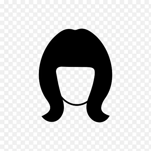 电脑图标女性符号剪贴画头发标志