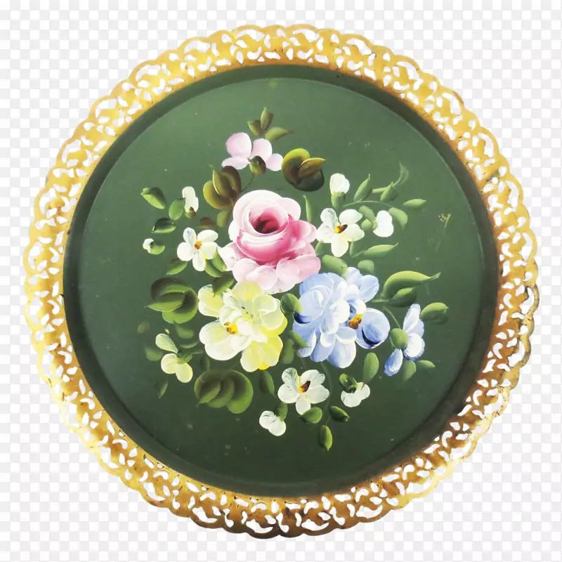 花卉设计盘瓷手绘花卉材料