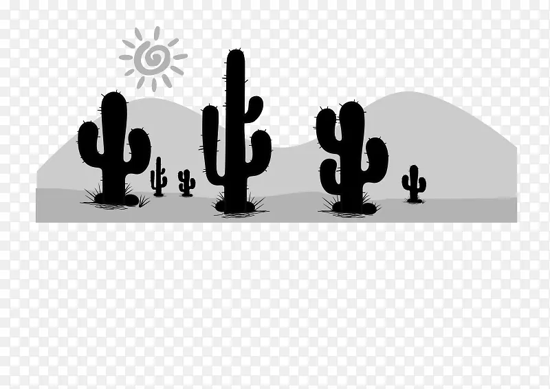 仙人掌科仙人掌肉质植物圣佩德罗仙人掌剪贴画-亚利桑那沙漠