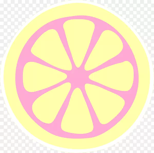 粉红柠檬汁剪贴画.柠檬片