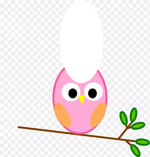 猫头鹰宝宝婴儿淋浴夹艺术-粉红色猫头鹰