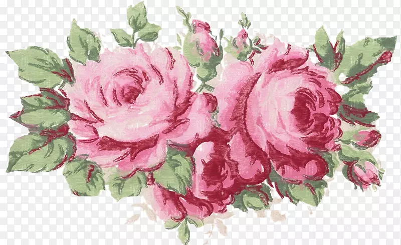 玫瑰粉色绘画花环艺术灵感