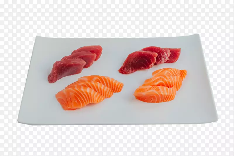 熏鲑鱼生鱼片-寿司生鱼片