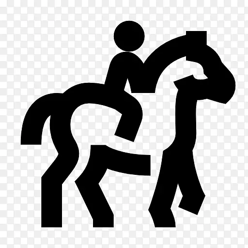 马术马电脑图标字体骑马