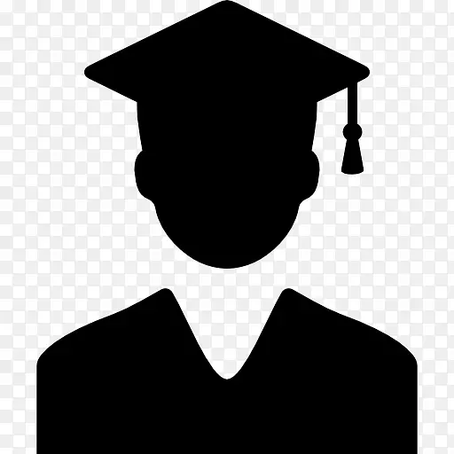 毕业典礼电脑图标广场学术帽-毕业生
