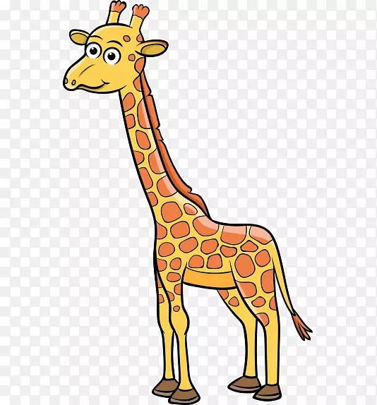 长颈鹿动物剪贴画卡通长颈鹿