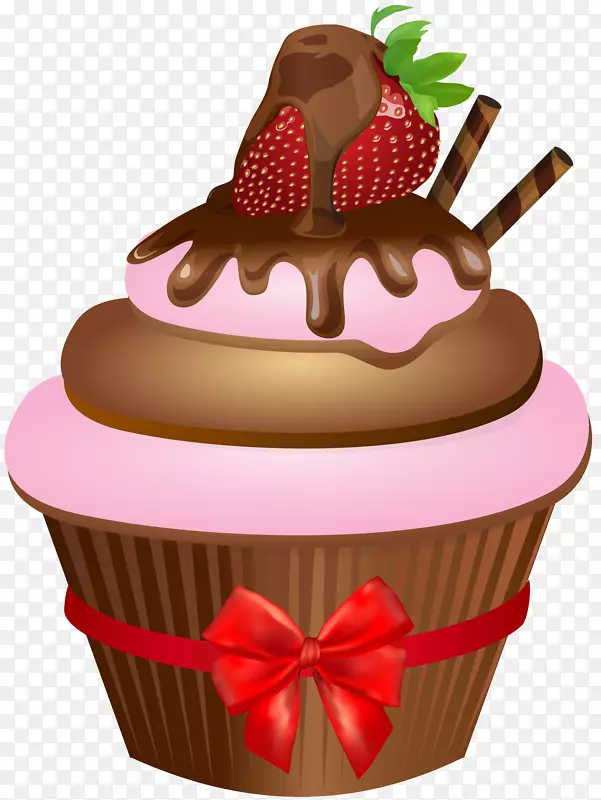 蛋糕，松饼，海绵蛋糕，巧克力-草莓蛋糕
