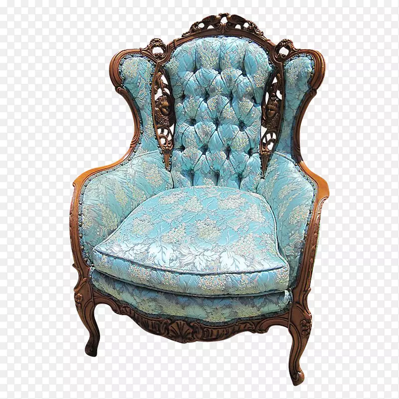家具椅青绿色复古风格