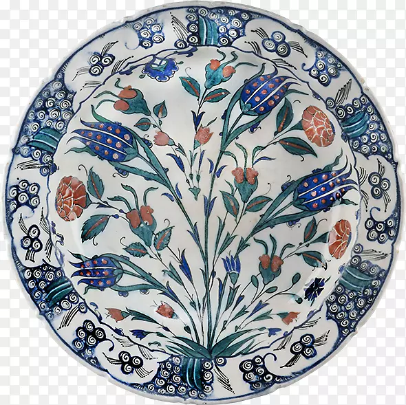 餐具盘陶瓷板瓷质水彩画清真寺