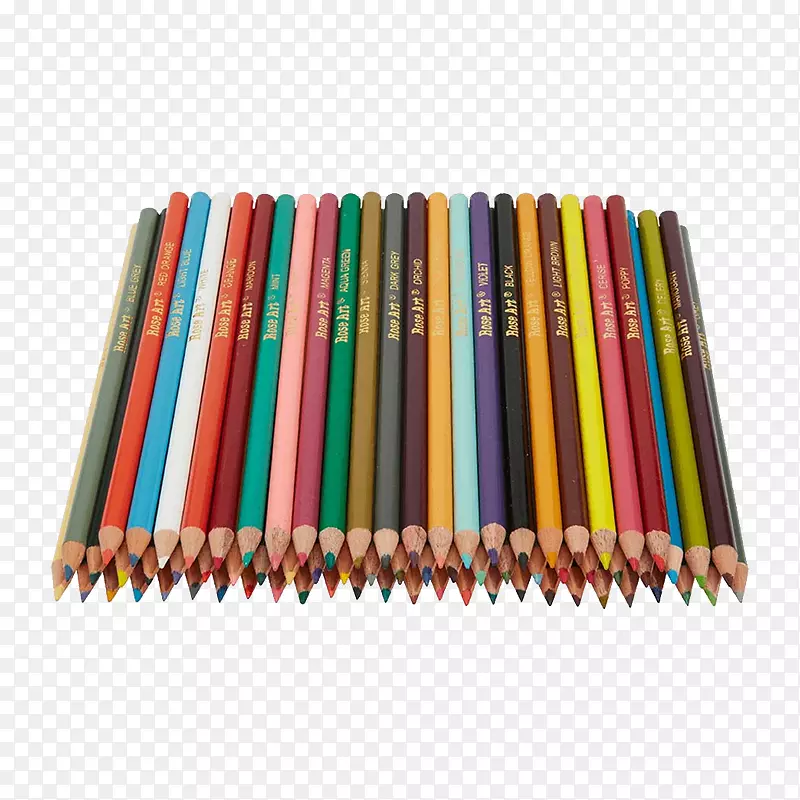 彩色铅笔办公用品字体令人敬畏的彩色铅笔
