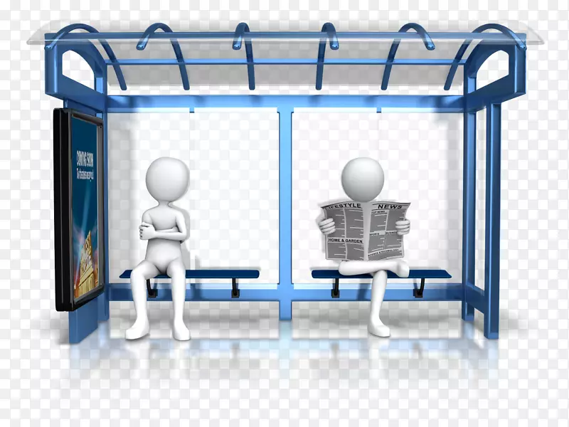 巴士站展示动画短片艺术-巴士候车室
