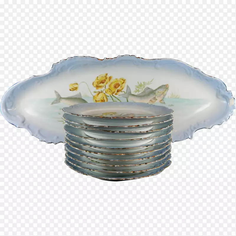 餐具盘瓷手绘鱼