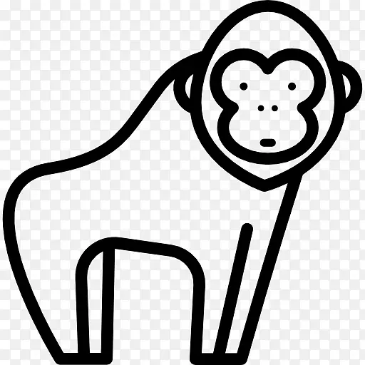 大猩猩电脑图标剪贴画.大猩猩
