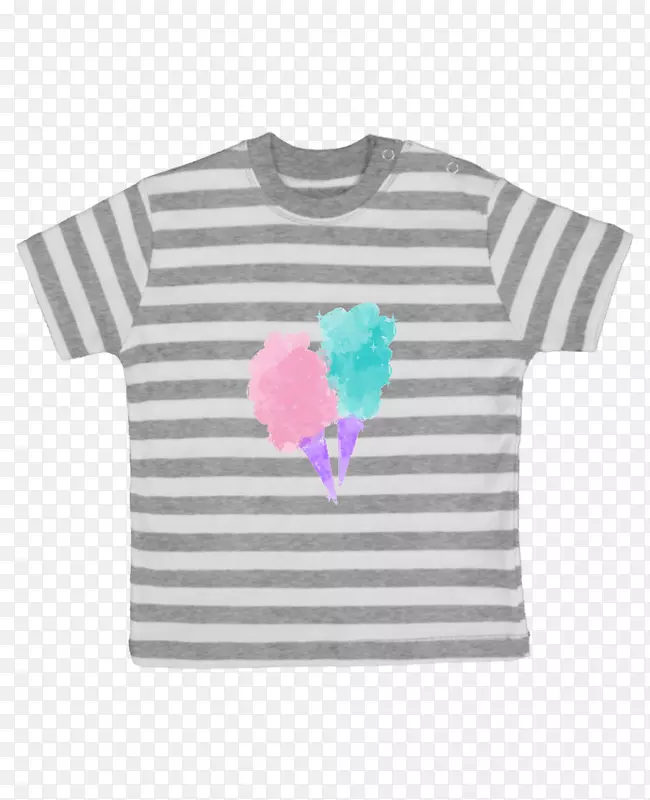 t恤袖子婴儿和蹒跚学步的孩子一件衣服儿童水彩画糖果