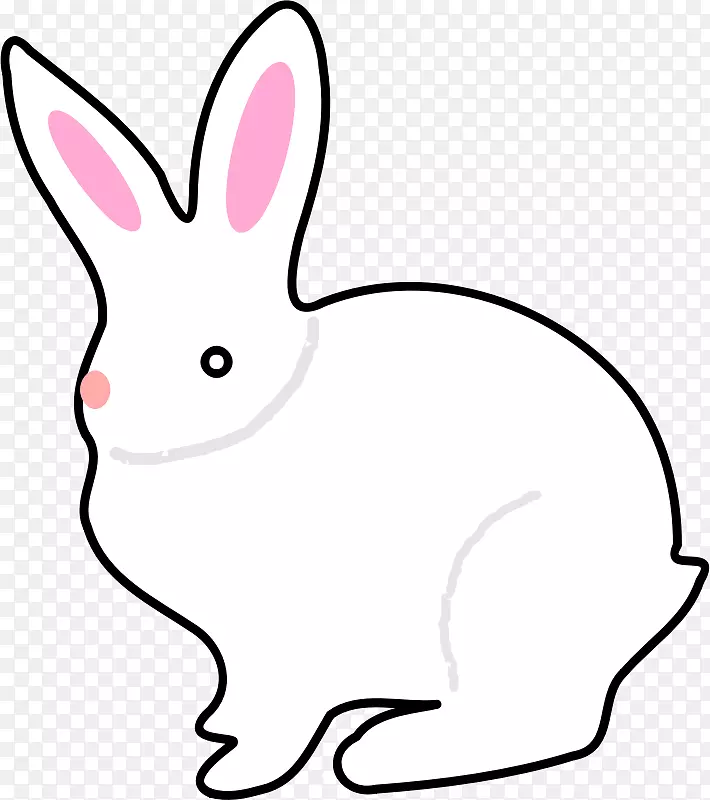 兔子家养兔猫夹艺术-兔子剪贴画