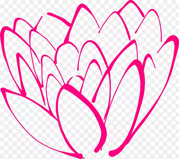 野莲花画片艺术-盛开的粉红色莲花