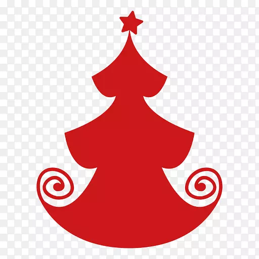 圣诞树圣诞装饰品-红色圣诞树