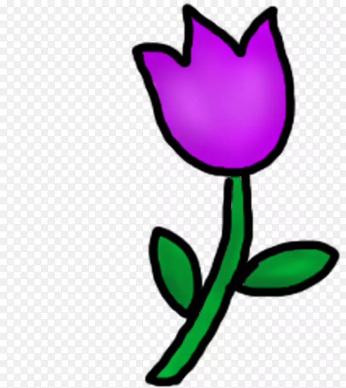 切花早餐植物茎紫郁金香