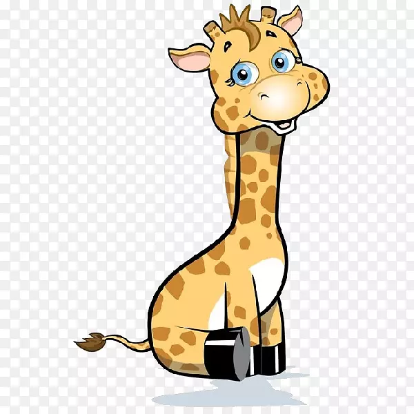 长颈鹿动画剪辑艺术卡通长颈鹿