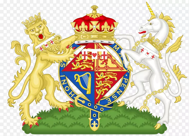 英国君主制的皇家兵器，吊带排列的菱形勋章