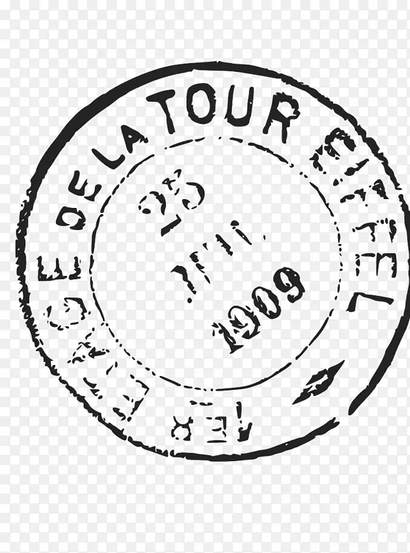 艾菲尔铁塔邮戳橡胶邮票夹艺术.邮戳邮票