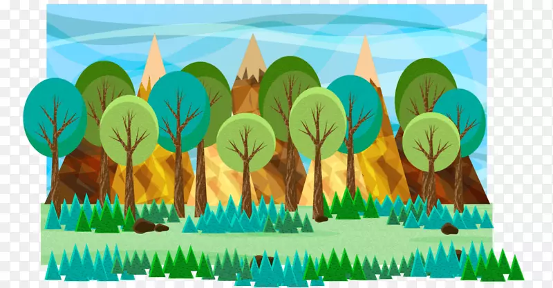 平面设计森林-卡通森林