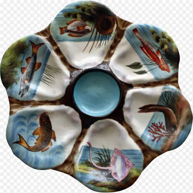 餐具盘陶瓷碟手绘鱼