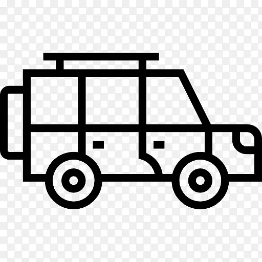 小型货车绘图-吉普车图标